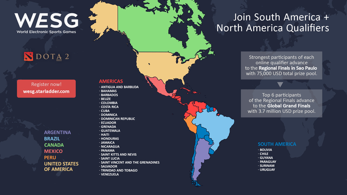 Dota2新闻 WESG开放美洲区海选登记 巴西圣保罗开赛