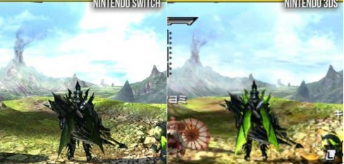 怪物猎人XX Switch和3DS画面对比