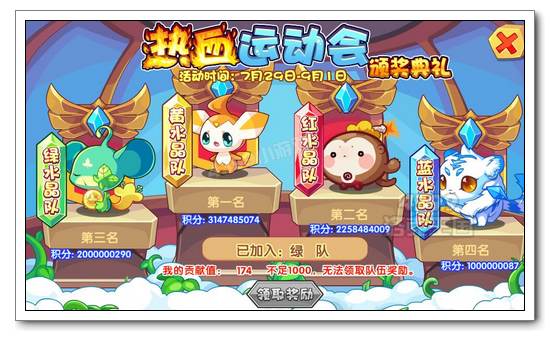 洛克王國熱血運動會頒獎典禮