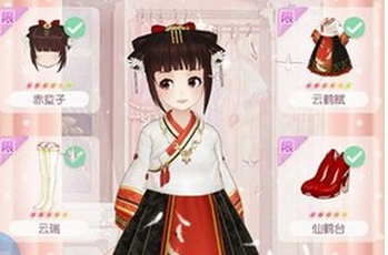 換裝手游《甜甜萌物語》套裝人氣王云鶴賦