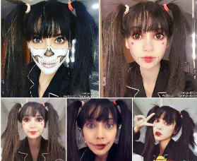 Angelababy萬圣節教你畫妝容 做鬼也是最美的