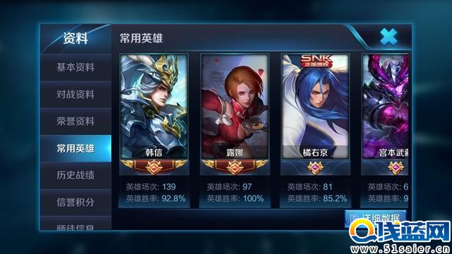 王者榮耀3062場(chǎng)韓信100%勝率露娜 這些高玩你見(jiàn)過(guò)嗎