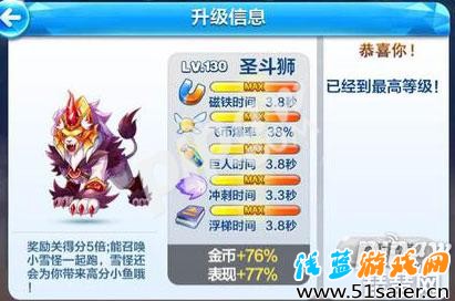 天天酷跑圣斗獅經典模式屬性 圣斗獅能否超越奧莉奧1
