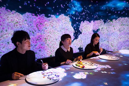 VR餐厅 这个东京虚拟餐厅有点热