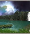 戲水勝地《獵靈》中的清溪幽湖