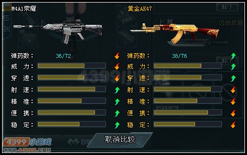 生死狙擊黃金AK和M4A1榮耀武器對(duì)比