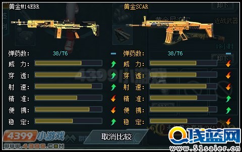 生死狙擊黃金scar和黃金M14BR對比