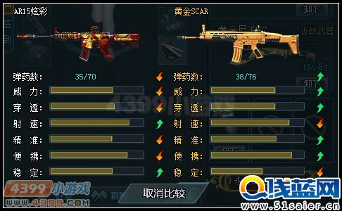 生死狙擊黃金scar和AR15炫彩對比