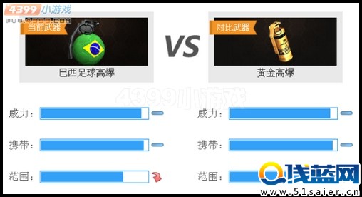 生死狙擊巴西足球高爆對(duì)比黃金高爆