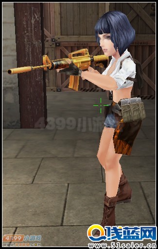 生死狙擊黃金M4A1第三人稱手持圖