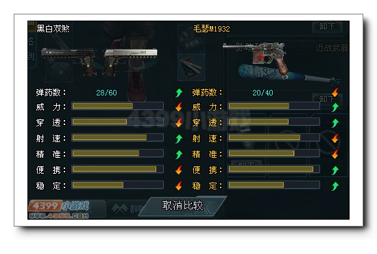 生死狙擊毛瑟M1932和黑白雙煞的對比