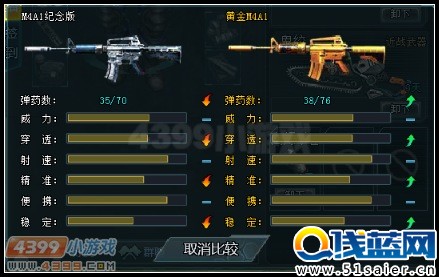 生死狙击纪念版M4A1VS黄金M4A1