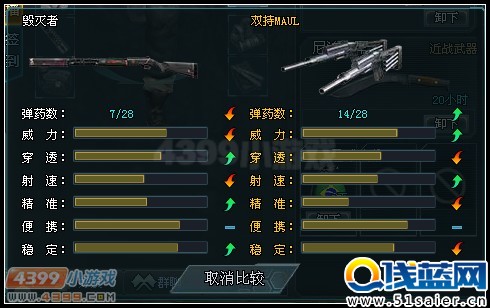 和雙持MAUL的對比