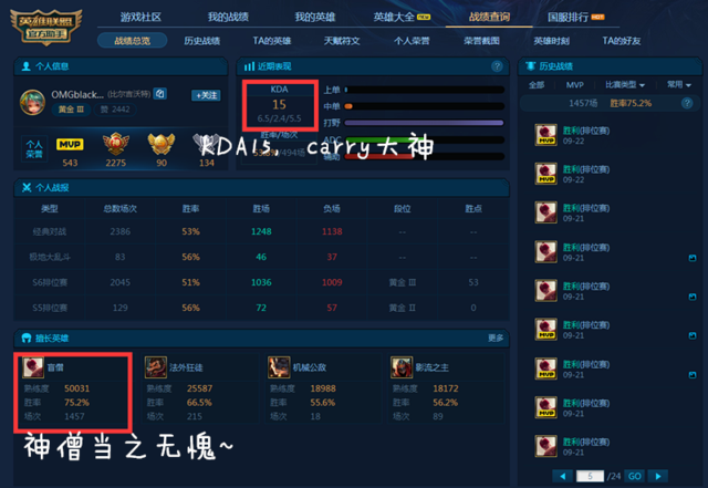 LOL國服十大盲僧：第一名熟練分50000+ 勝率超75.2%
