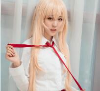 國產90后美少女白絲女仆裝COS  網友：這腿能玩一年！