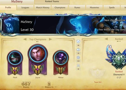 LOL歐服玩家完成全英雄5級成就