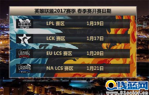 lol春季賽 各賽區2017春季賽開賽日期匯總