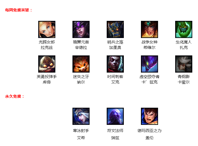 lol周免英雄 12月30日：拉克絲和卡蜜爾免費(fèi)