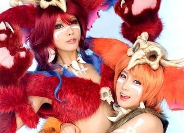 LOL小納爾 萌獸變身性感御姐 螺旋貓年終作化身LOL小納爾互相挑逗