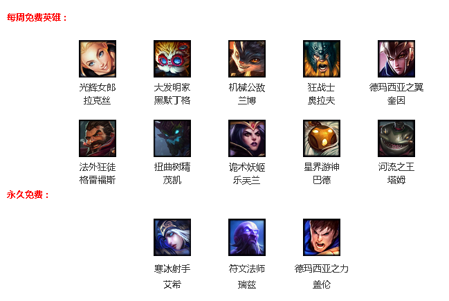 lol周免英雄 3月24日周免英雄：拉克絲和奎因免費