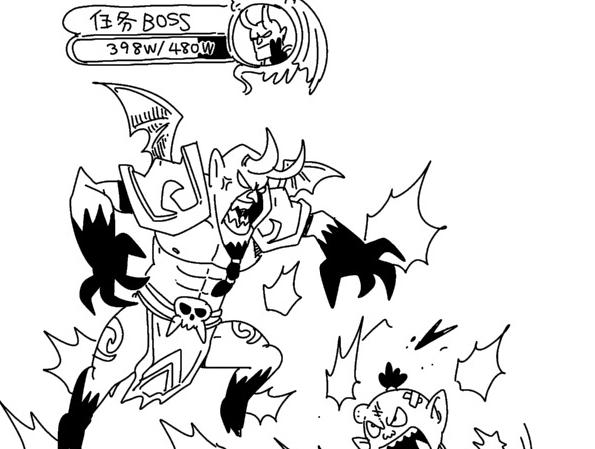 魔兽世界搞笑漫画：世界任务Boss别摸一下就挂机啊！