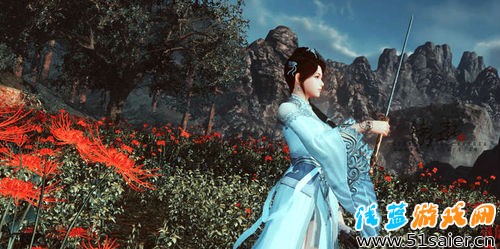 最美彼岸花:天涯明月刀雙姝美圖之《待紅顏》