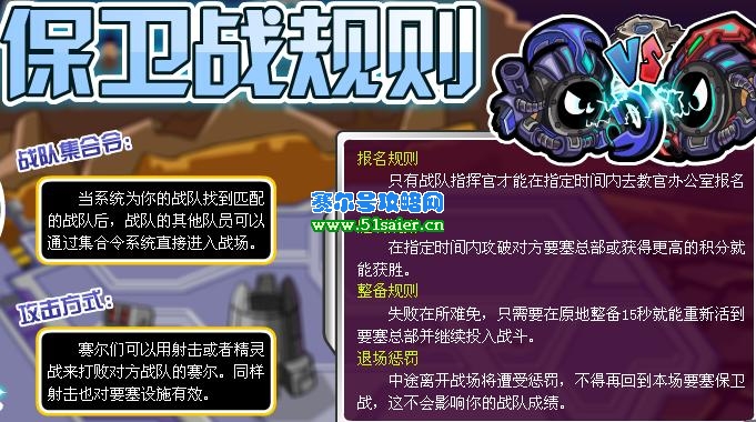 賽爾號戰隊要塞保衛戰規則