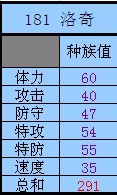 洛奇種族值