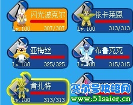 打敗譜尼的精靈隊伍