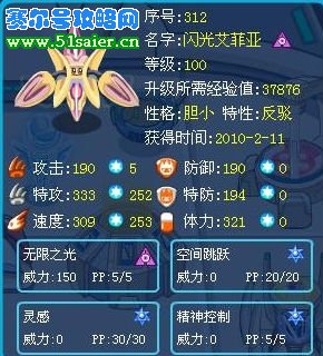 賽爾號打譜尼能量的精靈組合