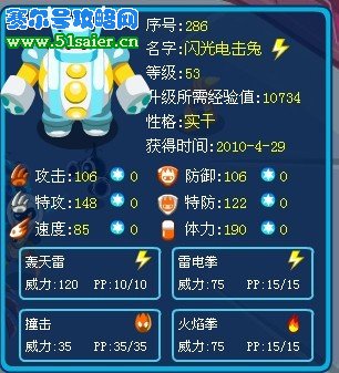 賽爾號閃光電擊兔
