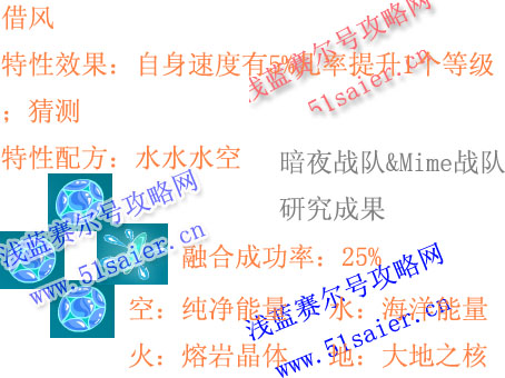 賽爾號借風特性配方