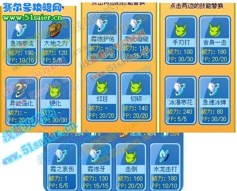 奧拉星飛天犬技能表