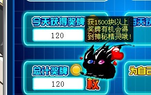 1500塊獎牌兌換神秘精靈