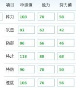 賽爾號諾特 諾諾特 桑諾特種族值和滿個體數據
