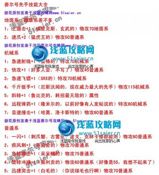 賽爾號精靈先手技能 淺藍攻略網(wǎng)51saier.cn