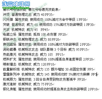 哈德 哈德克技能