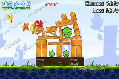 憤怒的小鳥16關(guān)攻略