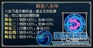 蜀山傳奇40-85級陣法屬性技能圖圖文詳解