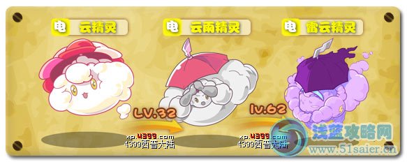 西普大陸雨云精靈技能表