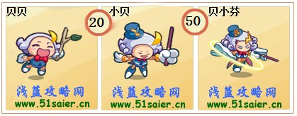 奧奇傳說貝貝-小貝-貝小芬進化圖