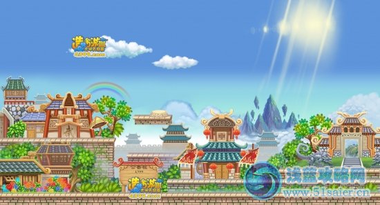 造夢西游3昆侖山全景圖 壁紙昆侖山（點擊查看大圖）