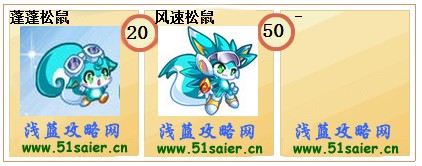 奧拉星蓬蓬松鼠-風速松鼠進化圖
