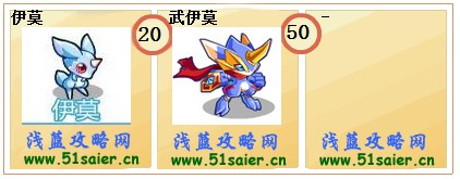 奧奇傳說伊莫-武伊莫進化圖
