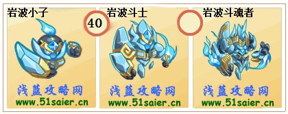 奧拉星巖波小子-巖波斗士-巖波斗魂者進化圖