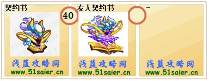 奧拉星契約書-友人契約書進化圖