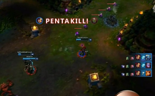 lol5殺視頻集錦 5個人頭都是姐姐的