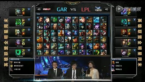 中國隊 vs 東南亞 lol全明星賽半決賽