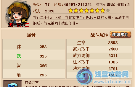 QQ水滸媚阮小二傷害系數 媚小二系數最新測試
